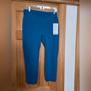 Lululemon All The Right Places HR Crop 23" Blue, NWT